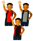 Cotton Solid Innerwear for Boys, Multicolour, Pack of 3 