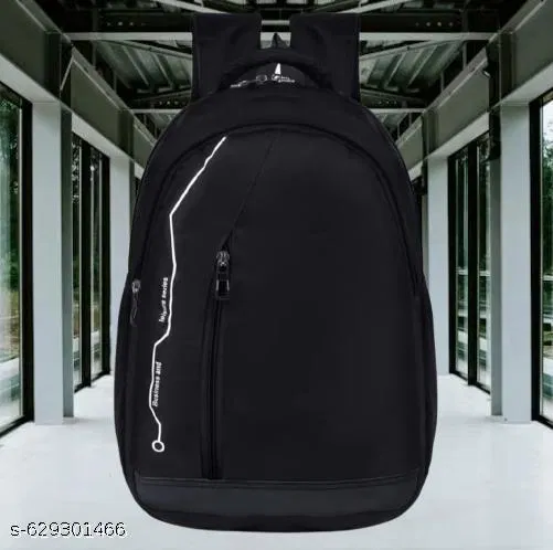 Polyester Backpack for Men & Women, Black