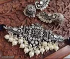 White Color AD Peacock Jewellery Set