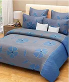 Polycotton Double Bedsheet with 2 Pillow Cover 