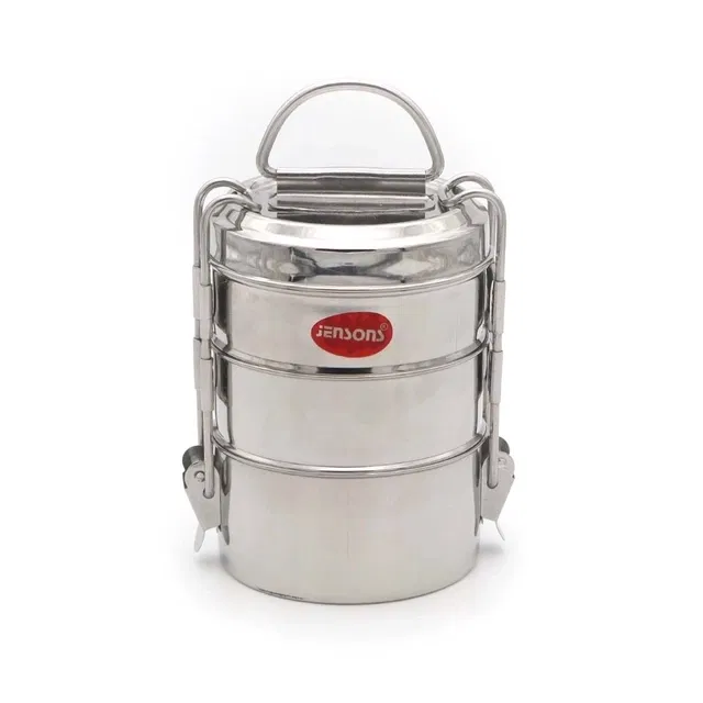 Steel 3 Container Lunch Box, 200 ml Each