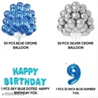 62 Pcs Pcs 9th Birthday Decoration kit, Multicolour, Set of 1