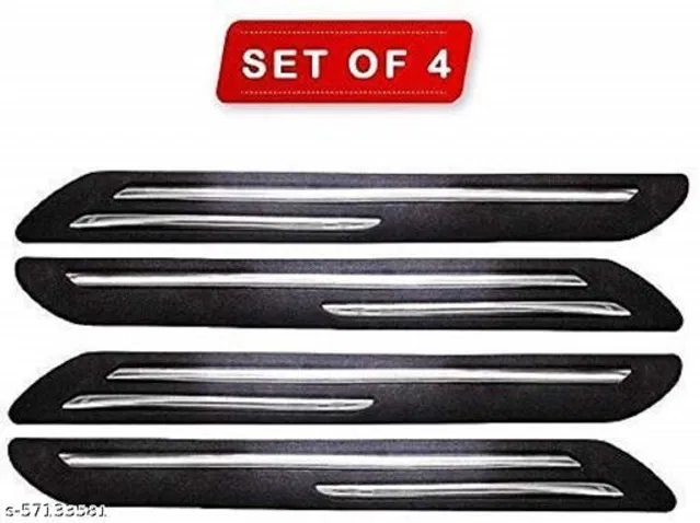 Rubber Car Bumper Protector (Black, Pack of 4)