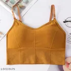 Viscose Spandex Bra for Women, Mustard 