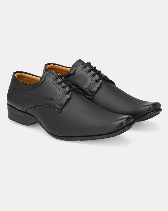 Formal Lace-Up Shoes for Men (Black, 6)