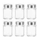 Afast Clear glass cubic jar with steel cap 500ml 