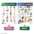 Bookford Publications Both Sides Big Laminated Charts – Action Words & Good Manners 