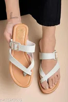 Shoetopia Green Flat Sandals 