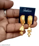 Alloy Earrings for Women (Gold, Set of 1)