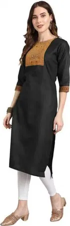 Women Cotton Blend Printed Kurta 