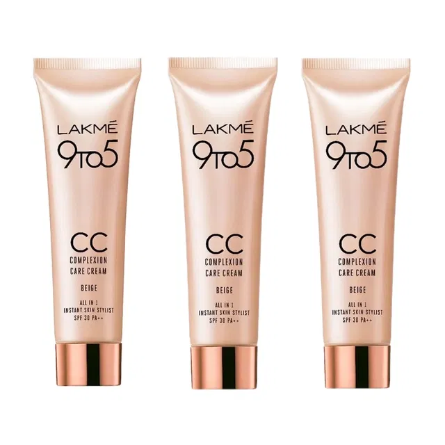 Lakmé 9 To 5 Cc Cream (Beige, 9 g) (Pack of 3)