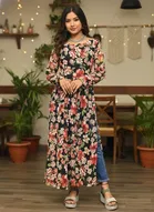 Floral Print Naira Kurti for Women 