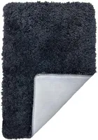 Polyester Solid Doormat, Dark Grey 