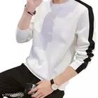 Cotton Blend Solid T-Shirt for Men, Black & White, Pack of 2 