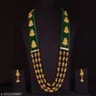 Brass Necklace with Earrings for Women 