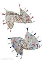 Chiffon Scarves for Women, White, Pack of 2