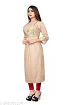Rayon Slub Printed Kurti for Women 