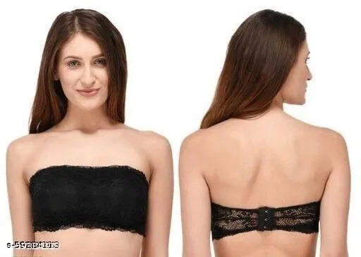 Viscose Spandex Bra for Women, Black (30B)