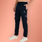 Lycra Nylon Logo Printed Track Pant for Men 