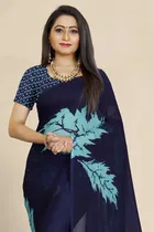 Georgette Printed Saree for Women 