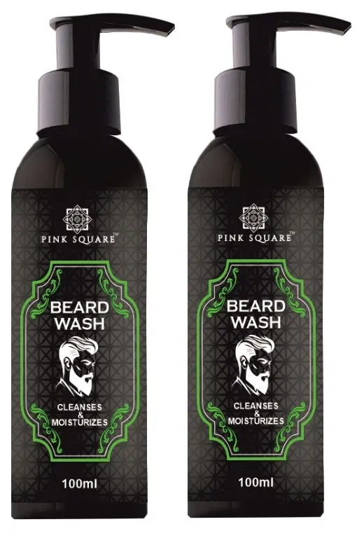 Pink Square Beard Wash (100 ml, Pack of 2)