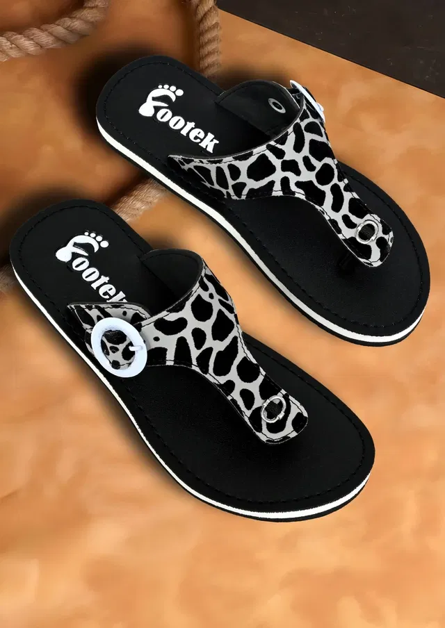 Slippers for Women (Black & White, 10)