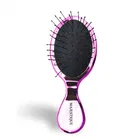 Majestique Mini Detangler Soft Ball Tipped Nylon Pin Handheld Massage Paddle Hair Comb for Adults & Kids 