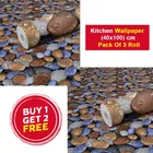 Vinyl Wallpaper for Kitchen Wall 