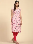 Crepe Printed Kurti for Women 