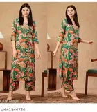 Cotton Blend Floral Printed Kurta set for women 