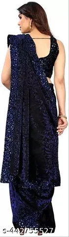 Lycra Sequence Saree for Women 