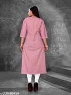 Chevron Embroidered Cotton Kurti for Women 