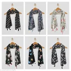 Chiffon Printed Scarves for Women, Multicolor, Pack of 6