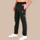 Lycra Nylon Logo Printed Track Pant for Men 