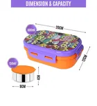 Stainless Steel Insulated 2 Containers Lunch Box for Kids 