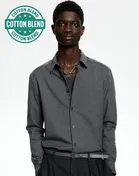 Cotton Blend Full Sleeves Solid Shirt for Men 