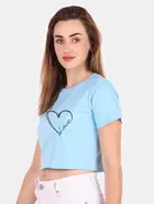 Cotton Blend Printed Tops for Women 