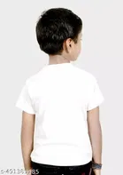 Polyester Holi Print T-shirt For Kids, White 