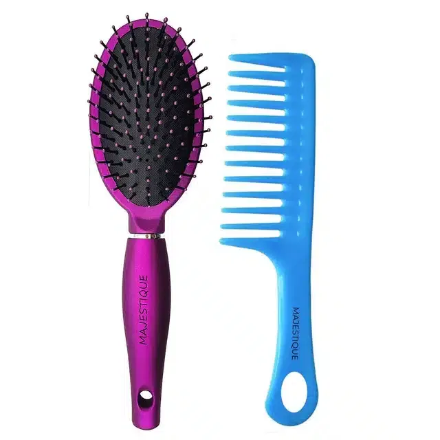 Majestique Detangler Brush and Detangle Comb Instead (Combo of 2) (B-50)
