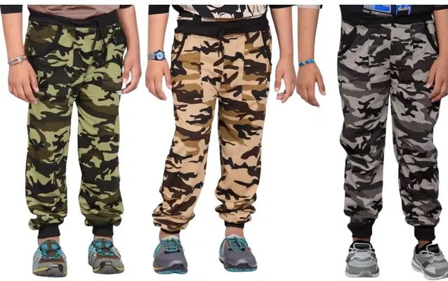 Cotton Blend Regular Fit Trackpants for Boys & Girls (Multicolor, 5-6 Years) (Pack of 3)