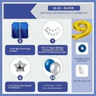 9th Happy Birthday Balloon Decoration Kit, Blue, Set of 1