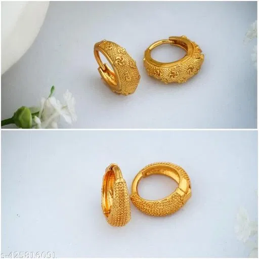 Gold-Plated Earrings/Studs/Bali Combo For Women'S/Girls