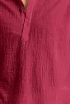 Full Sleeves Solid Short Kurta for Men 