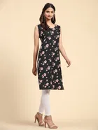 Crepe Printed Kurti for Women 