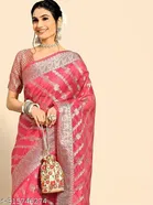Organza Zari Woven Saree for Women 