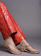 Shoetopia Women's Flats - Gold Embellished 