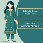 Printed Crepe Unstitched Suit Fabric for Women, Pink 