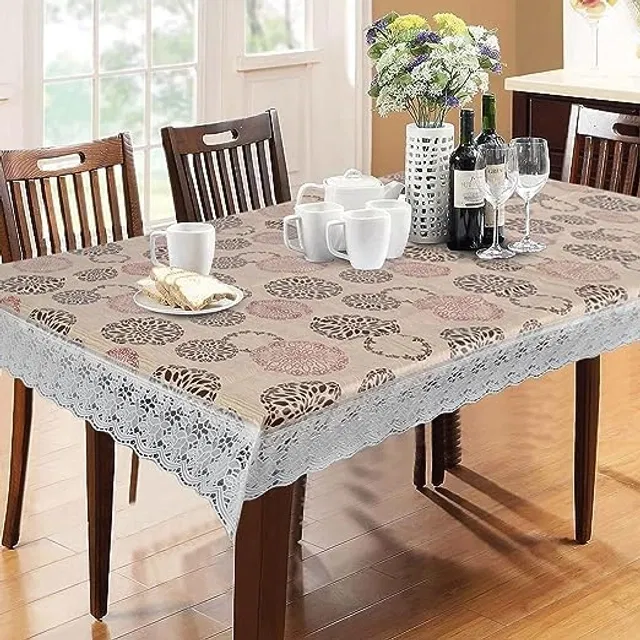 PVC Printed Table Cover (Multicolor, 40x60 inches)