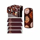 Grover 1 Fridge Top Cover with 1 Handle cover & 4 Placemat 