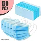 Non-Woven PPE Masks (Blue, Pack of 50)